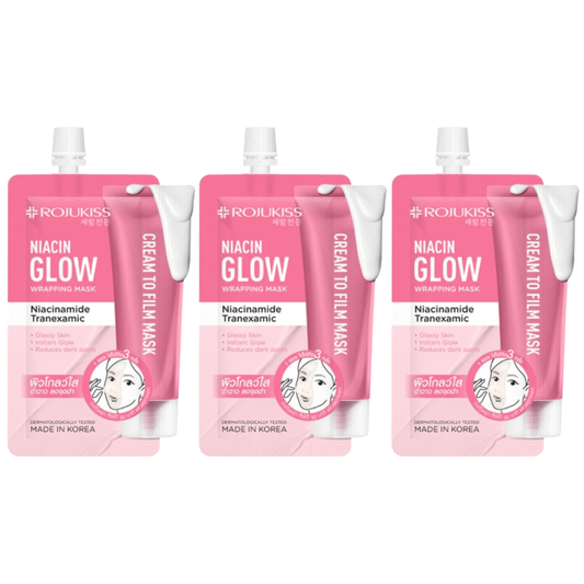 Rojukiss Niacin Glow Wrapping Mask - 10ml (Pack of 3)