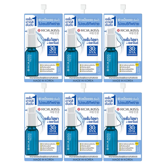 Rojukiss Hya Ceramide Serum 7.5ml – Pack of 6 for Deep Hydration