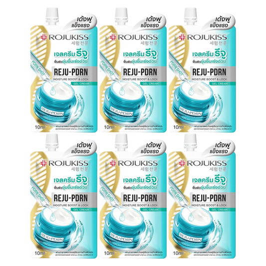 Rojukiss Reju-PDRN Moisture Boost & Lock Gel Cream – 10ml (Pack of 6)