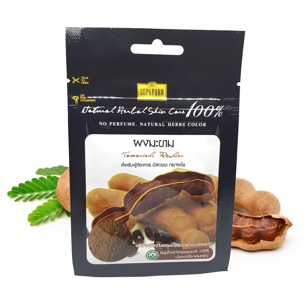 Supaporn Tamarind Powder 10g - Pack of 6 for Skin Brightening & Exfoliation