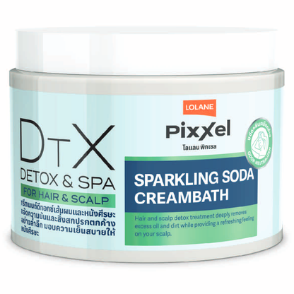 Lolane Pixxel Detox & Spa Sparkling Soda Cream Bath 475g - Purifying Hair Treatment